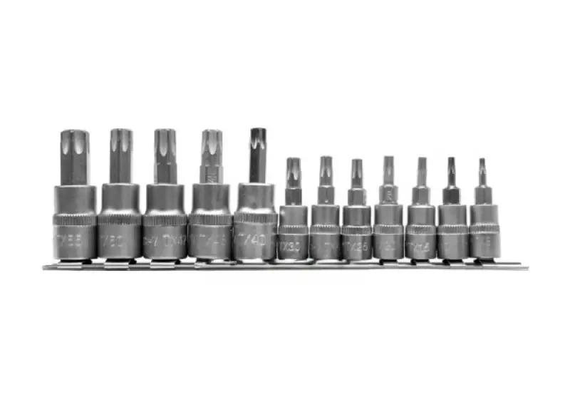 Головки торцеви з насадками 1/4″3/8, квадрат “TORX” Т8-T30,T40-T55  (про-во YATO)