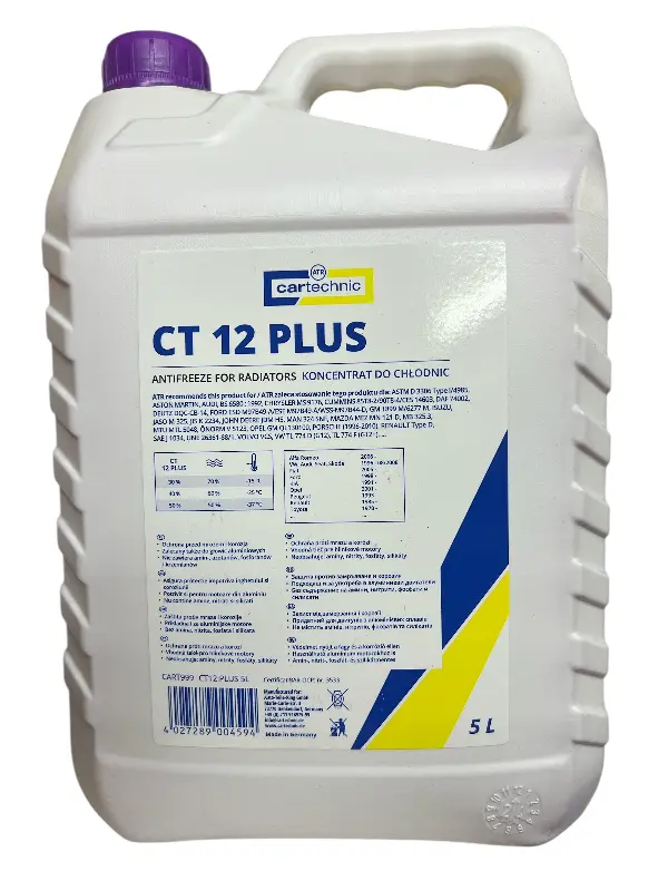 Антифриз CARTECHNIC CT12 PLUS  (концентрат) 5л.