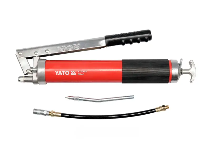Шприц мастильний з жорстк. і гнучк. аплікаторами YATO, 600 см?, 27-41 MPa  шт
