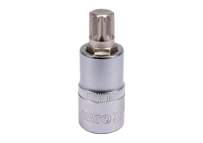 Головка торцева до квадрату  1/2″ з насадкою “SPLINE” M12, L=55мм (вир-во YATO)