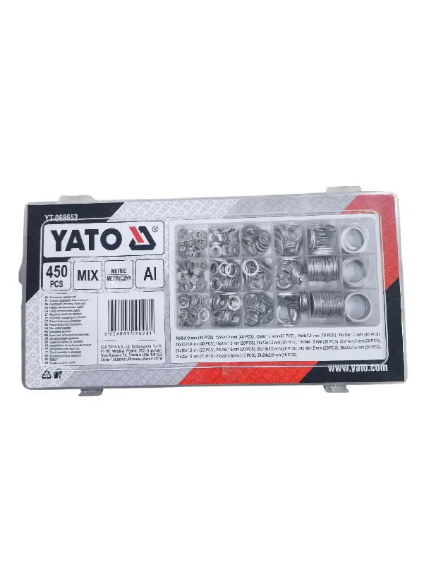 Шайби алюмінієві набір 450 шт YATO