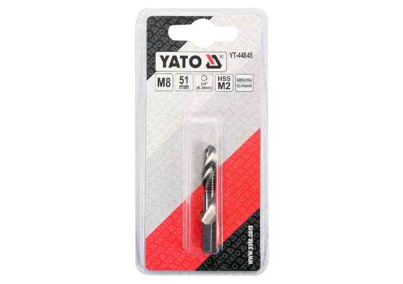 Свердло-мітчик  М8*1,25 мм  HSS М2, НЕХ-1/4, І=51/11  (вир-во YATO )