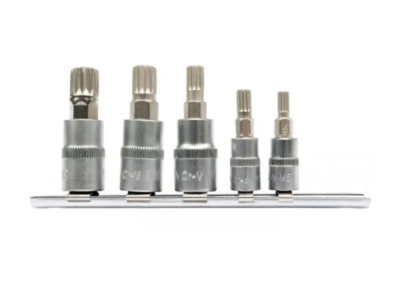 Головки торцеві с викрутк. вставками  1/4″,М5,М6 и 3/8″ М8,10,12 5 шт