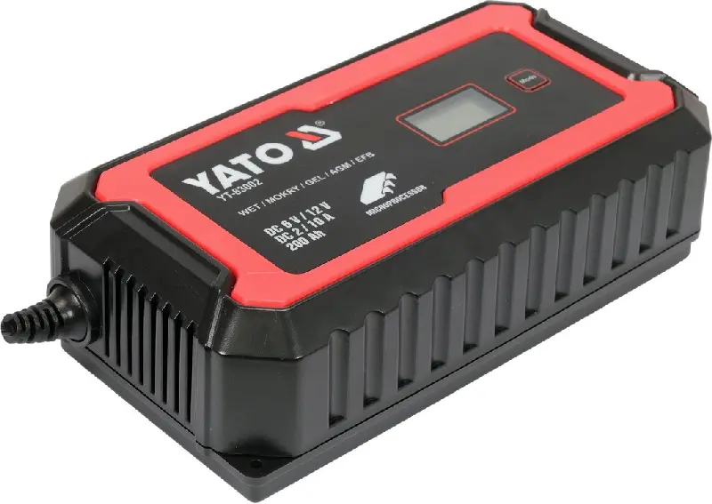 Зарядний прилад  мережевий з LCD дисплеєм 230V YATO