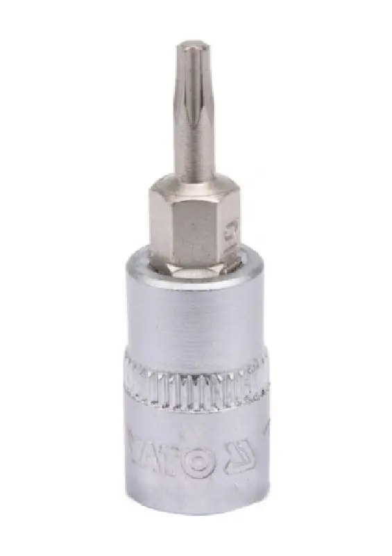 Головка торцева до квадрату  1/4″ с насадкой “TORX” Т10, L=37мм (про-во YATO)