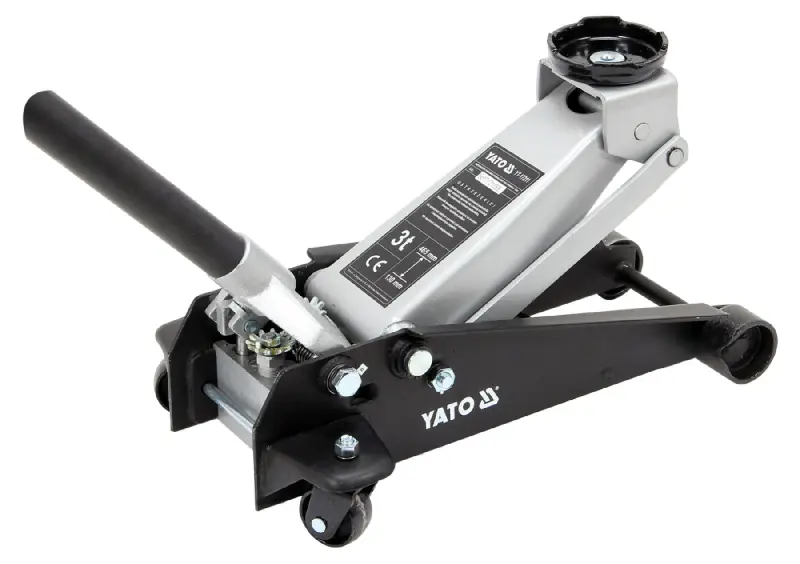 Домкрат гідравлічний підкатний YATO : 3 т, H= 130- 465 мм