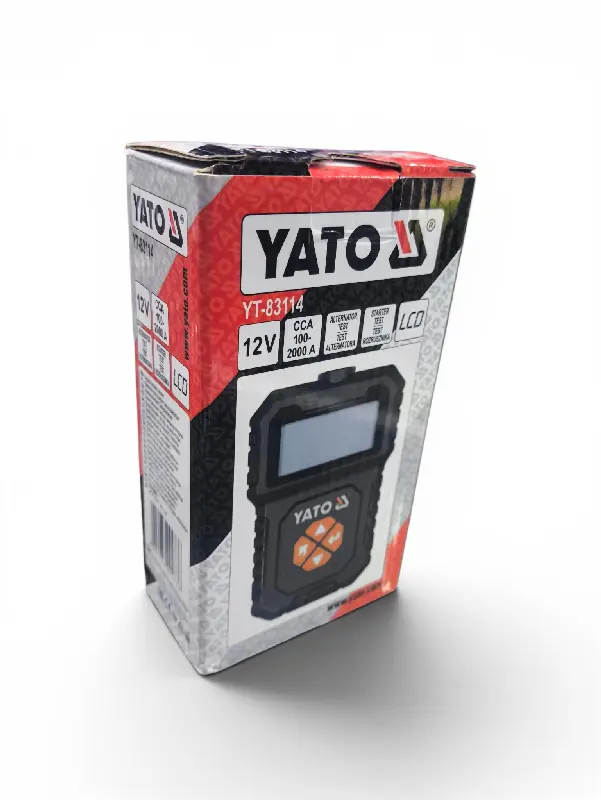 Тестер електронний для акумуляторів 12 В YATO з LED цифровим дисплеєм