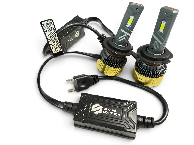 LED лампа 10-30V GS19 H7  CSP7035 COOLER 55W 13000LM 6000K