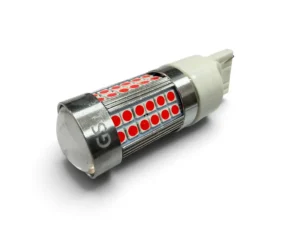 LED лампа 12-70V 7440-3030-72SMD Samsung super CANBUS безцокольна одноконтатна (аналог лампи W21W) Червоний