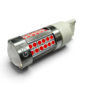LED лампа 12-70V 7440-3030-72SMD Samsung super CANBUS безцокольна одноконтатна (аналог лампи W21W) Червоний