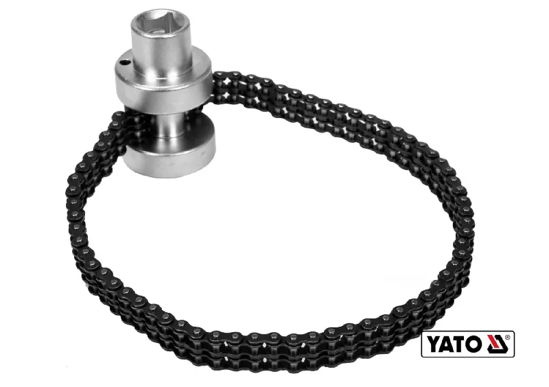 Ключ до оливного фільтру ланцюговий YATO: квадрат 1/2″.  О=60-115 мм