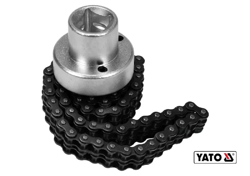 Ключ до оливного фільтру ланцюговий YATO: квадрат 1/2″.  О=60-115 мм