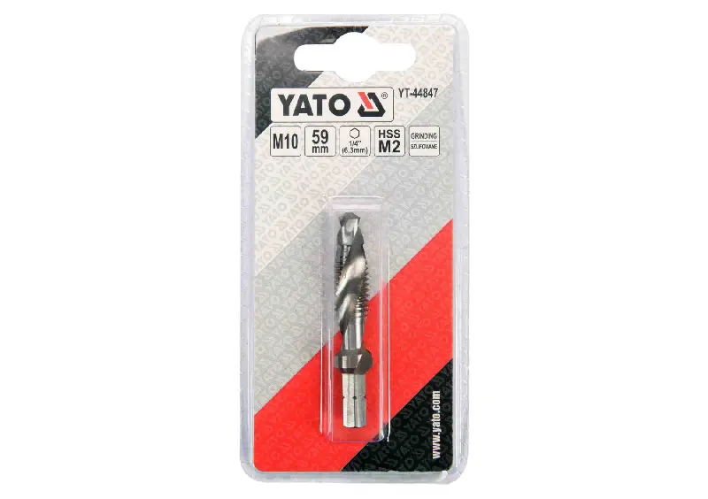Сверло-мітчик  М10*1,5 мм  HSS М2, НЕХ-1/4, І=59/15  (про-во YATO )
