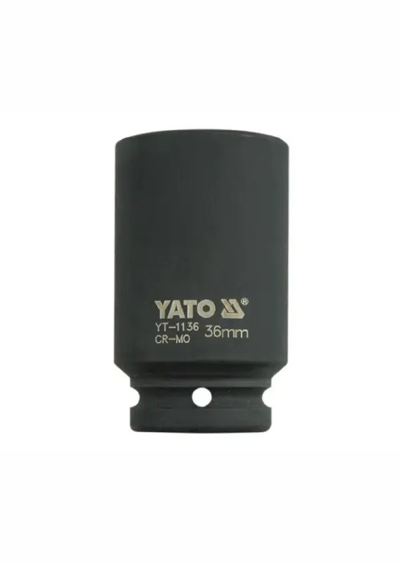 Головка торцева ударна YATO глибока 6-гранна,з квадр.3/4″ М= 36 мм,  L= 90 мм