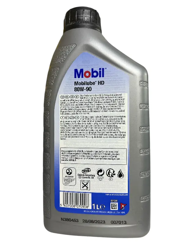 Масло трансміс. Mobilube HD 80W-90 API GL-5 (Каністра 1л)