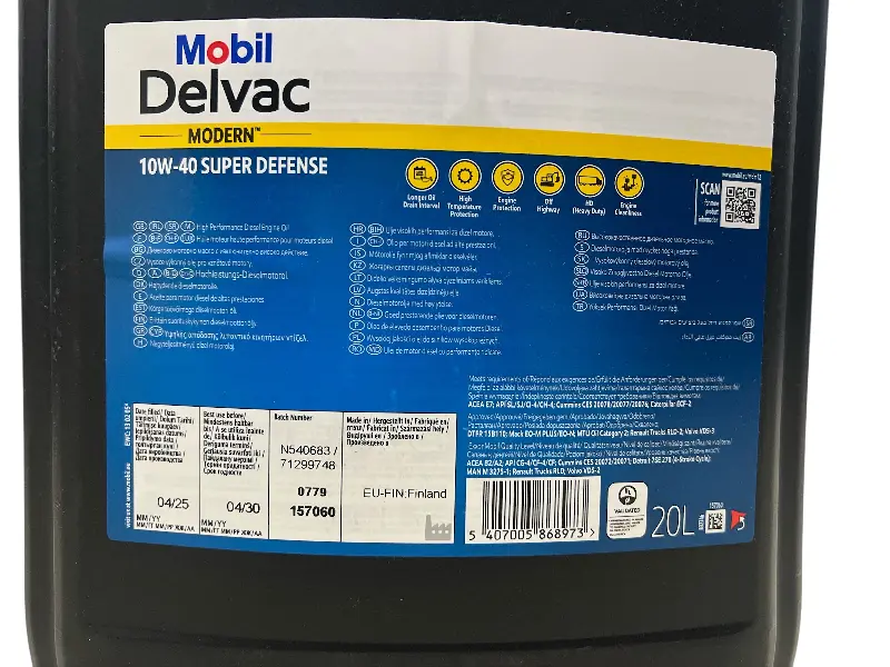 Олива моторна Mobil Delvac EXTRA MX 10W-40 20л