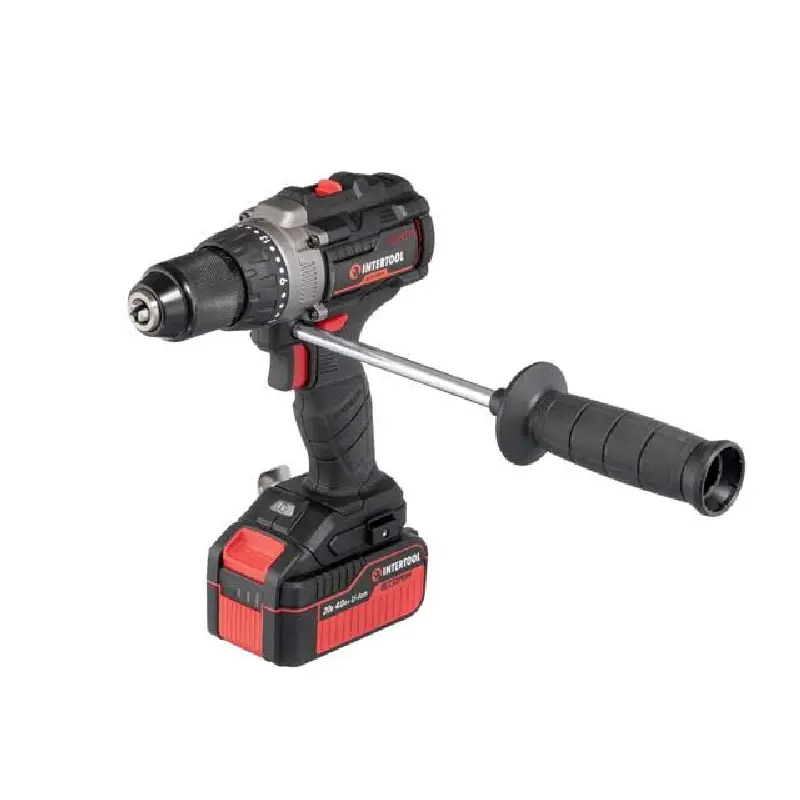 Дриль-шуруповерт ударна акумуляторна з безщітковим двигуном 20 В, 100 Nm, 0-410/0-1800 об/хв, 2-13 м