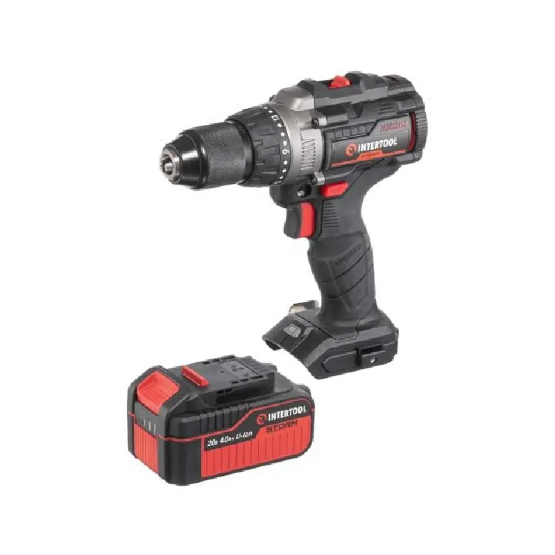 Дриль-шуруповерт ударна акумуляторна з безщітковим двигуном 20 В, 100 Nm, 0-410/0-1800 об/хв, 2-13 м
