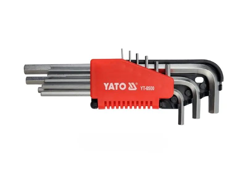 Ключі 6-гранні Г-подібні YATO : Cr-V, М 3-17 мм, М 1,5-10 мм, 9 шт. [6/36], компл