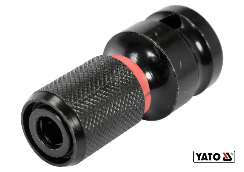Перехідник ударний для викруткових насадок з квадрату-1/2″ до НЕХ – 1/4″, L= 50 мм YATO