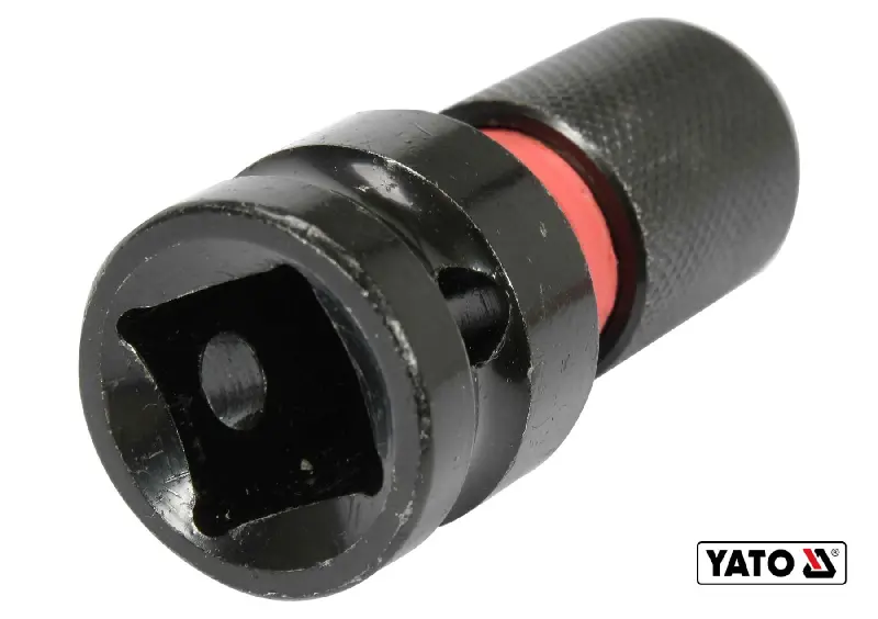 Перехідник ударний для викруткових насадок з квадрату-1/2″ до НЕХ – 1/4″, L= 50 мм YATO