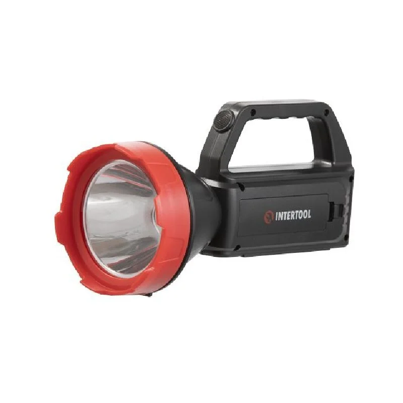 Ліхтар акумуляторний 1LED+1COB, power bank INTERTOOL