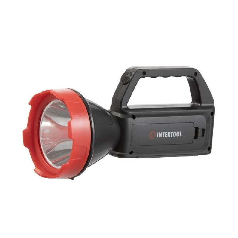 Ліхтар акумуляторний 1LED+1COB, power bank INTERTOOL