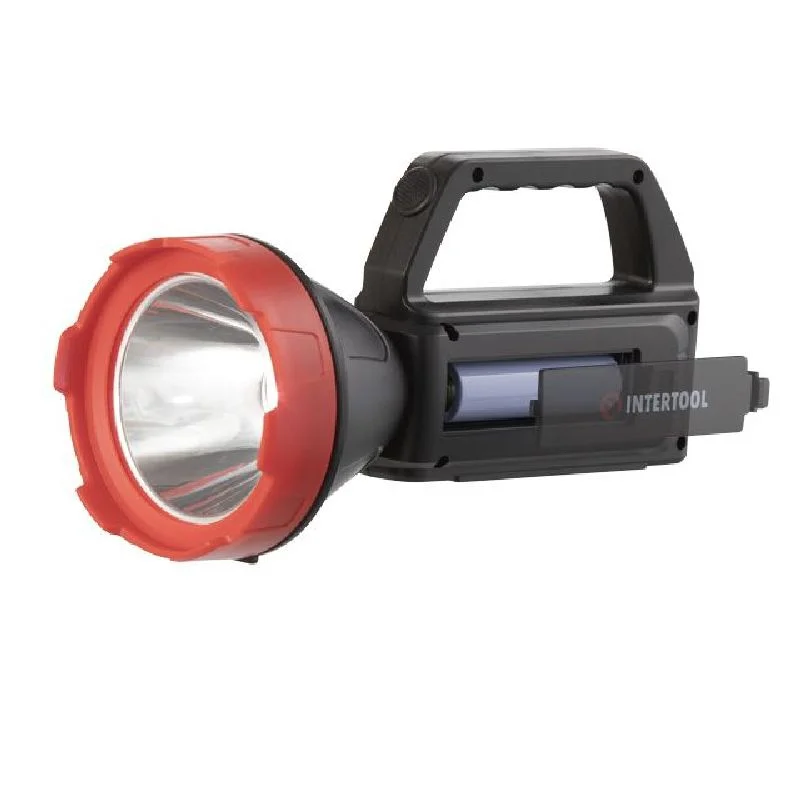 Ліхтар акумуляторний 1LED+1COB, power bank INTERTOOL
