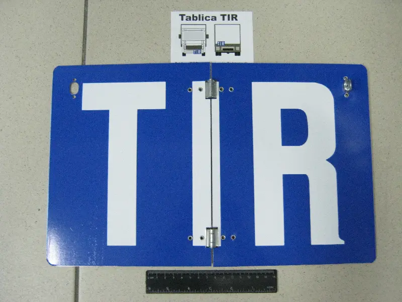 Табличка “TIR” складна