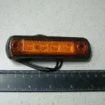 Лампа габаритна LED на гумi прямокутна, 12/24 Vжелтая