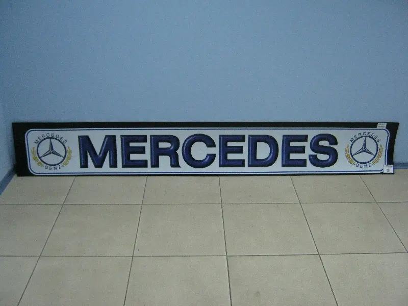 Брызговик 350х2400 “Mercedes” синiй напис