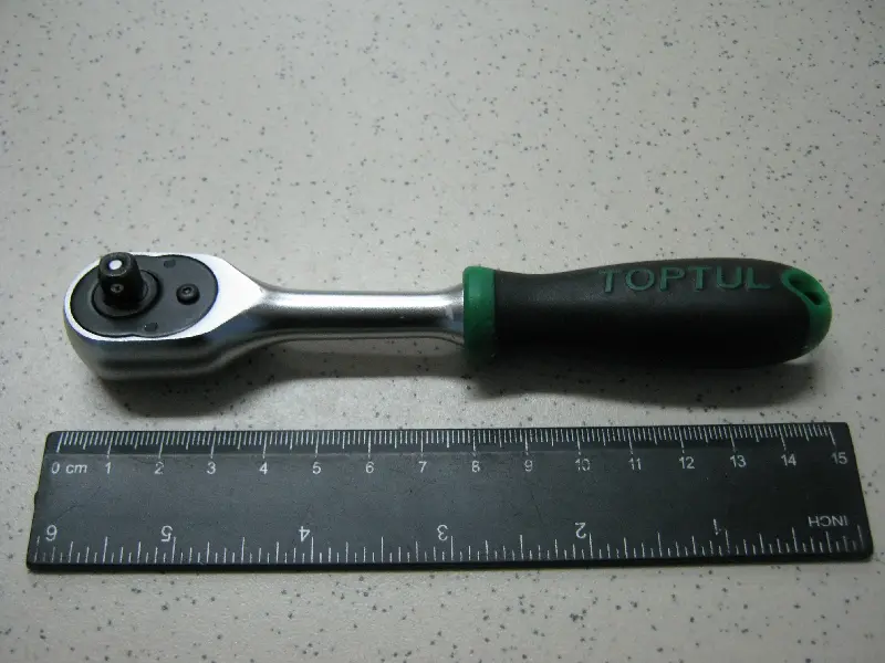 Трещітка 1/4″ 36зуб. з резин. ручкою