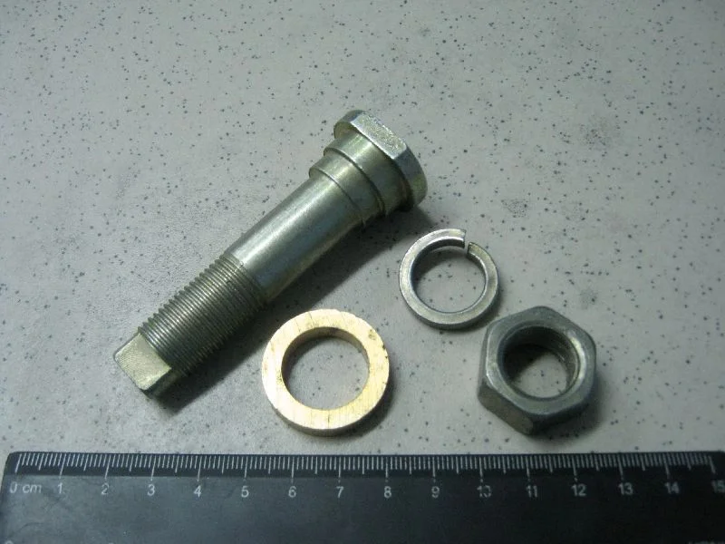 Палець опорний гальмівних колодок передній L=80 мм у зборі